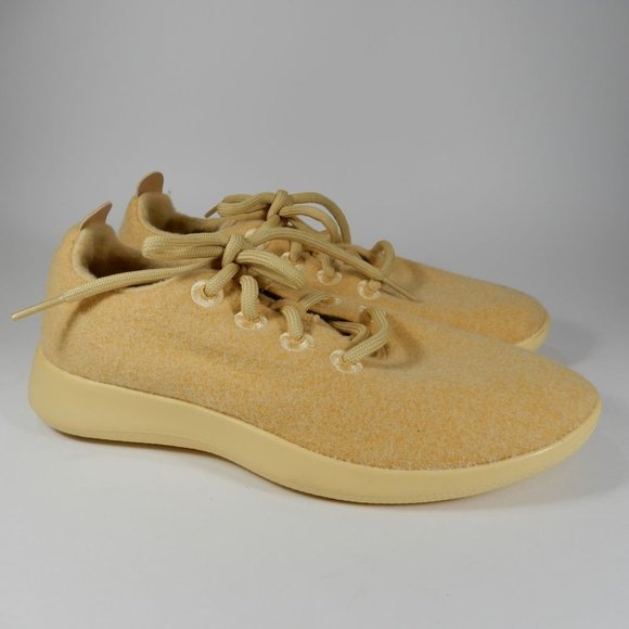 ALLBIRDS Wool Runner Sneakers Size 7 Lux Beige Yellow Merino Wool $110 - Picture 8 of 14